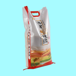 Customized Logo PP Laminated Woven Bags for Rice with Handle