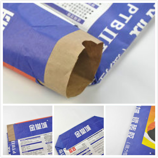 Multi Color Kraft Paper Bags, Square Bottom Bags For Cement Industry Packaging
